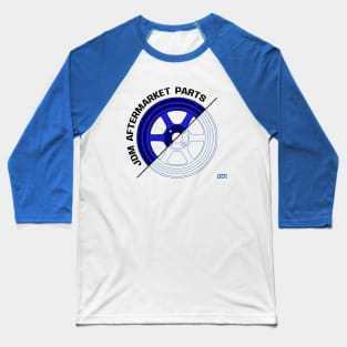 Blue JDM Wheels V3 Baseball T-Shirt